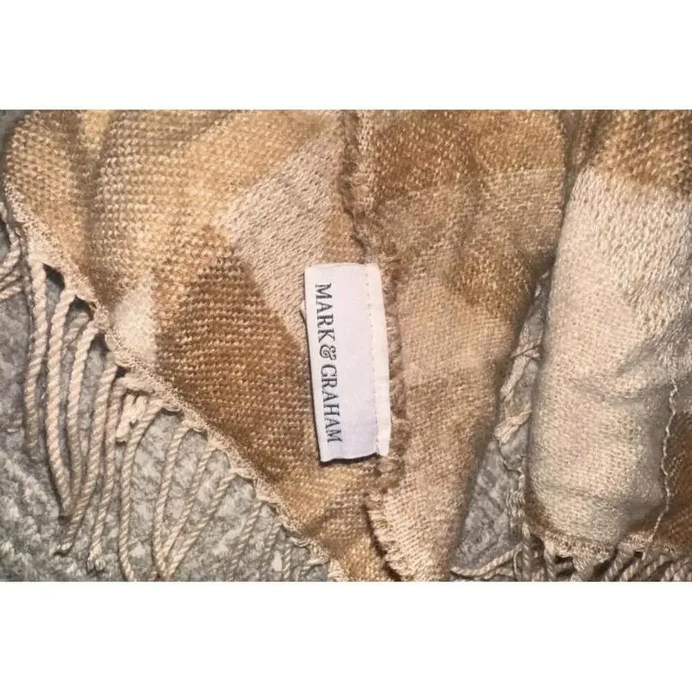 Mark & Graham Throw Blanket Acrylic Imported Neutral Cozy Luxe